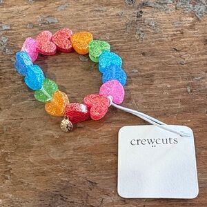 Crewcuts Rainbow Heart Bracelet for Kids NWT